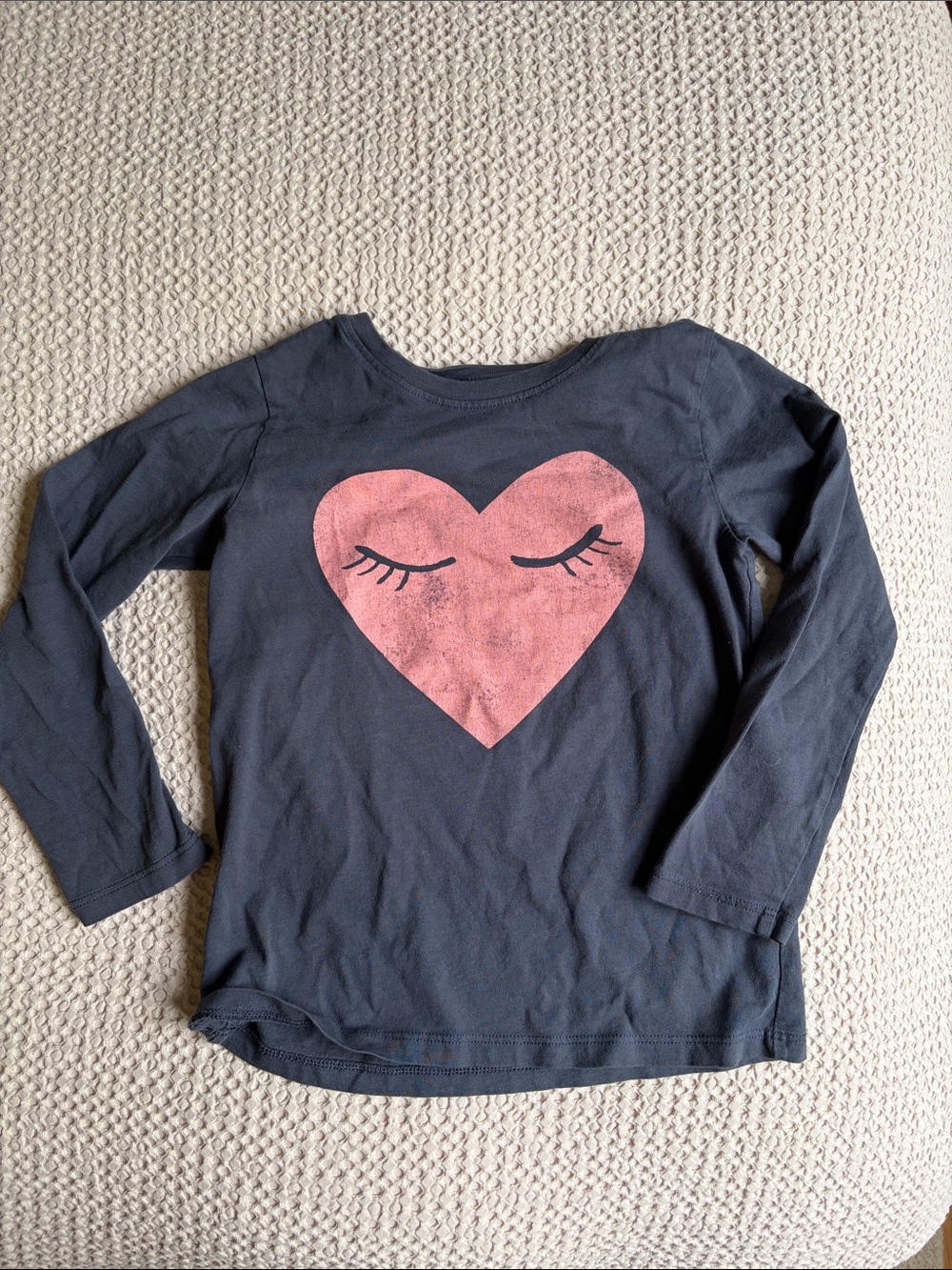 Tea collection cotton heart lashes tee
